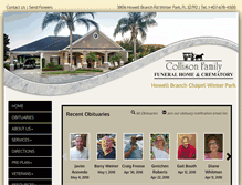 Tablet Screenshot of collisonfamilyfuneralhome.com